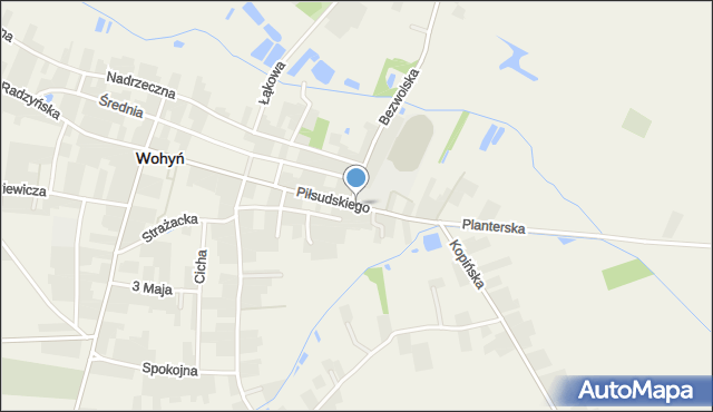 Wohyń, Piłsudskiego Józefa, marsz., mapa Wohyń