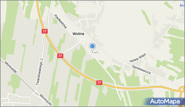 Wolina, Piaskowa, mapa Wolina