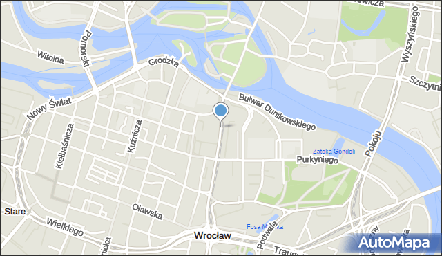 Wrocław, Piaskowa, mapa Wrocławia