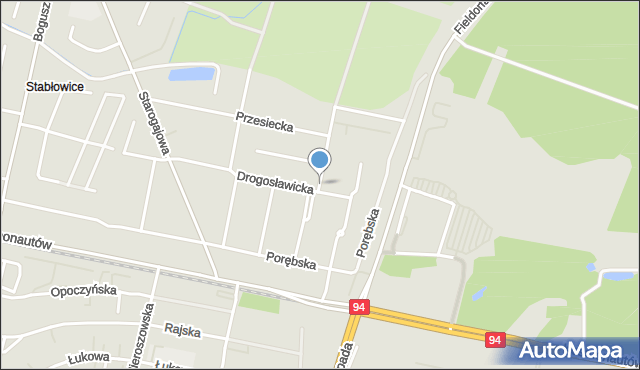Wrocław, Piechowicka, mapa Wrocławia