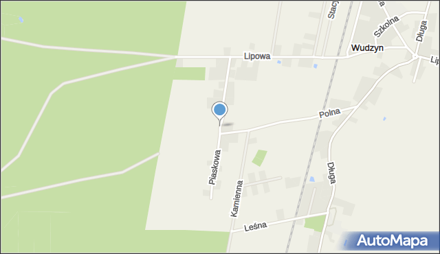 Wudzyn, Piaskowa, mapa Wudzyn