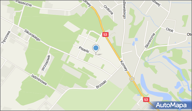 Zabrodzie gmina Olszewo-Borki, Pisarki, mapa Zabrodzie gmina Olszewo-Borki
