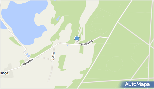 Zatory, Piaskowa, mapa Zatory