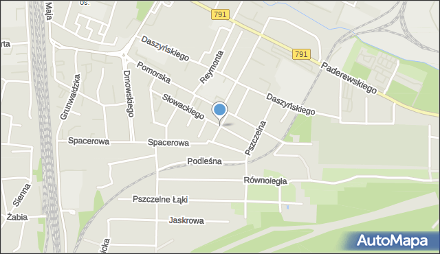 Zawiercie, Piękna, mapa Zawiercie