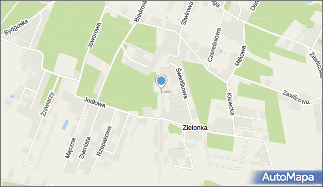 Zielonka gmina Białe Błota, Pigwowa, mapa Zielonka gmina Białe Błota