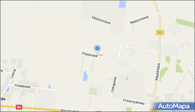Źródła gmina Miękinia, Piaskowa, mapa Źródła gmina Miękinia