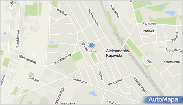 Aleksandrów Kujawski, Plac Lotników, mapa Aleksandrów Kujawski