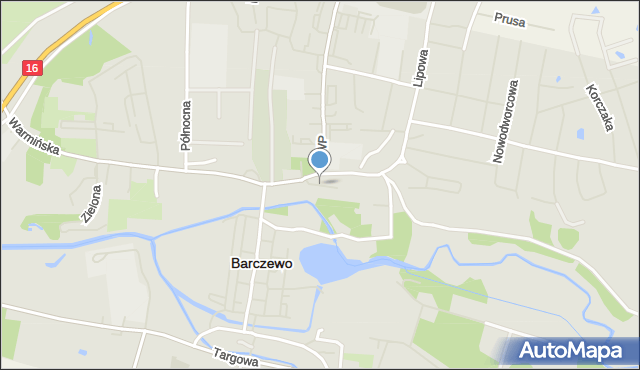 Barczewo, Plac Pocztowy, mapa Barczewo
