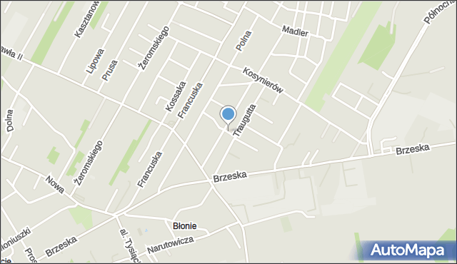 Biała Podlaska, Plater Emilii, mapa Białej Podlaskiej