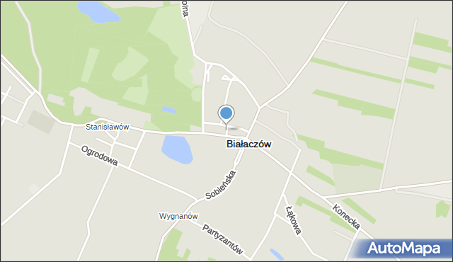 Białaczów, Plac Wolności, mapa Białaczów