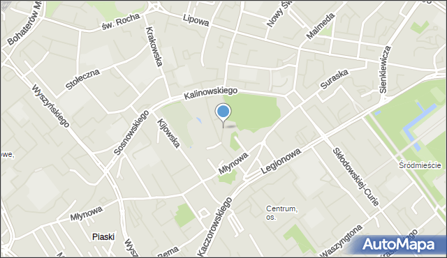 Białystok, Plac Moniuszki Stanisława, mapa Białegostoku