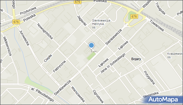 Białystok, Plac Wyzwolenia, mapa Białegostoku