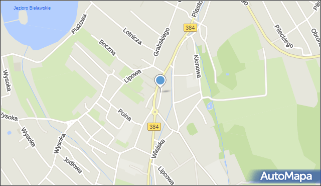 Bielawa powiat dzierżoniowski, Plac Kościelny, mapa Bielawa powiat dzierżoniowski