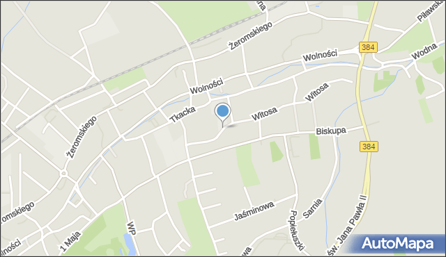 Bielawa powiat dzierżoniowski, Plac św. Faustyny Kowalskiej, mapa Bielawa powiat dzierżoniowski