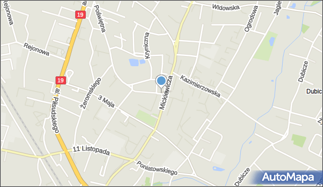 Bielsk Podlaski, Plac Jana Pawła II, mapa Bielsk Podlaski