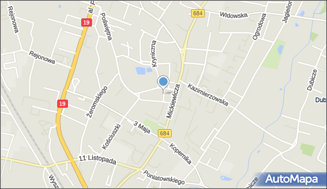 Bielsk Podlaski, Plac Ratuszowy, mapa Bielsk Podlaski