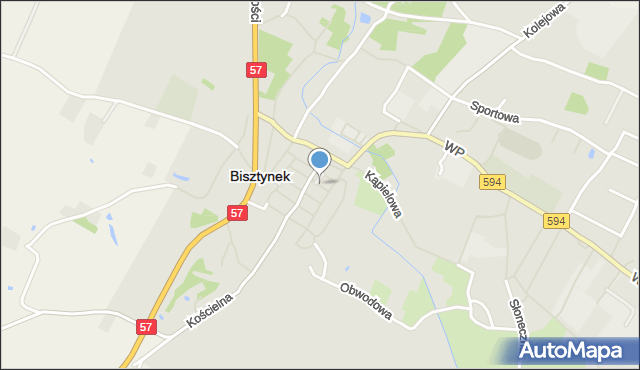 Bisztynek, Plac Biskupa Henryka III Sorboma, mapa Bisztynek