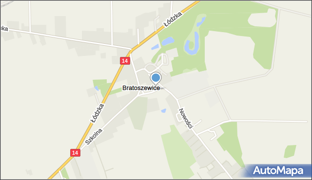 Bratoszewice, Plac Staszica Stanisława, mapa Bratoszewice