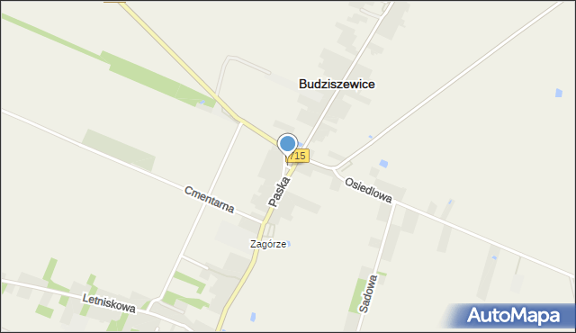 Budziszewice powiat tomaszowski, Plac Krasickiego Janka, mapa Budziszewice powiat tomaszowski