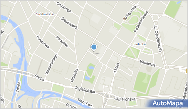 Bydgoszcz, Plac Wolności, mapa Bydgoszczy