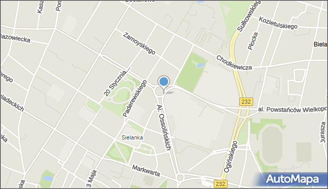 Bydgoszcz, Plac Weyssenhoffa, mapa Bydgoszczy