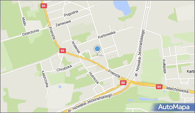 Bytom, Plac Niepodległości, mapa Bytomia