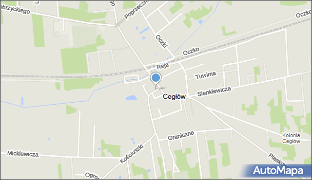 Cegłów powiat miński, Plac Anny Jagiellonki, mapa Cegłów powiat miński