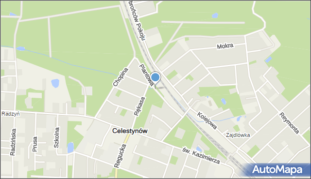 Celestynów powiat otwocki, Plantowa, mapa Celestynów powiat otwocki