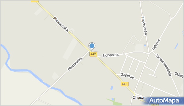 Chocz, Pleszewska, mapa Chocz