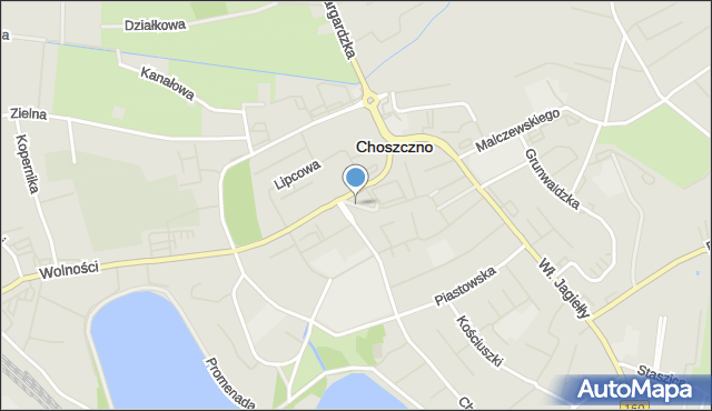 Choszczno, Plac Jana Pawła II, mapa Choszczno