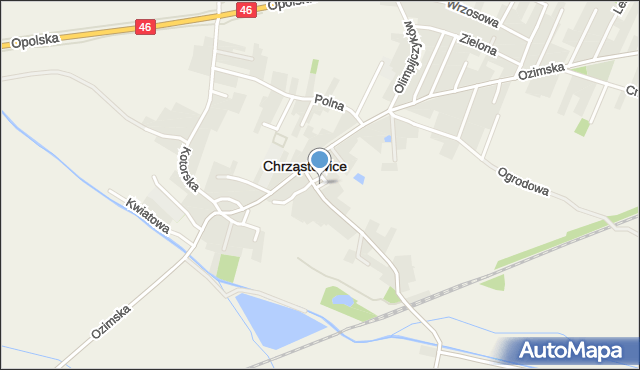 Chrząstowice powiat opolski, Plac Ciolka, mapa Chrząstowice powiat opolski