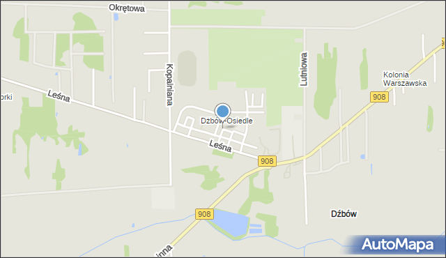 Częstochowa, Plac Walecznych, mapa Częstochowy