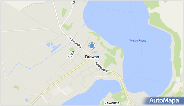 Drawno, Plac Wolności, mapa Drawno