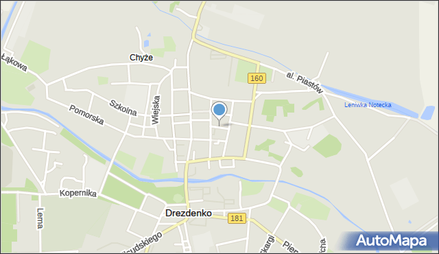 Drezdenko, Plac Wileński, mapa Drezdenko