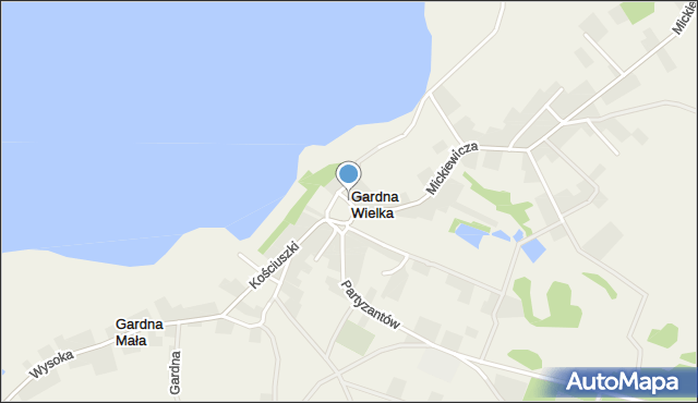 Gardna Wielka, Plac Wolności, mapa Gardna Wielka