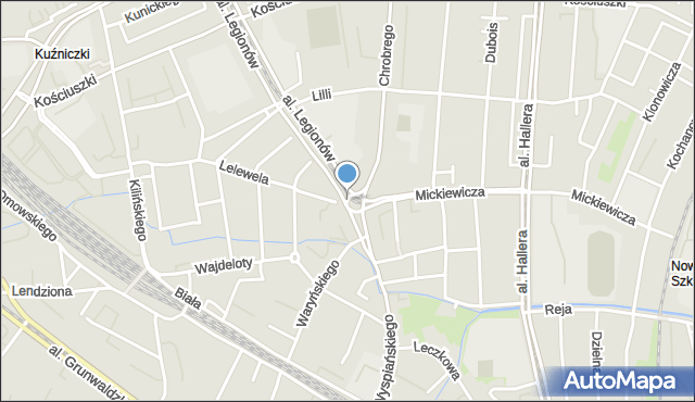 Gdańsk, Plac Komorowskiego Bronisława, ks., mapa Gdańska