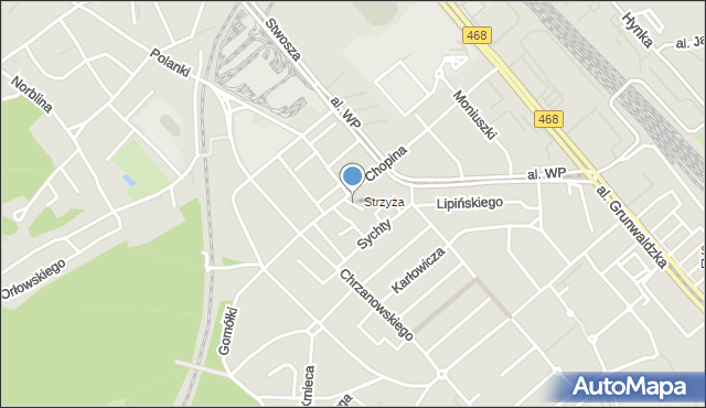 Gdańsk, Plac Maczka Stanisława, gen., mapa Gdańska