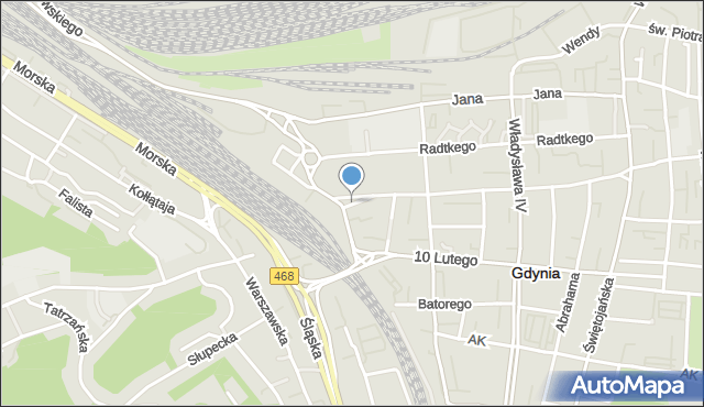 Gdynia, Plac Gdynian Wysiedlonych, mapa Gdyni