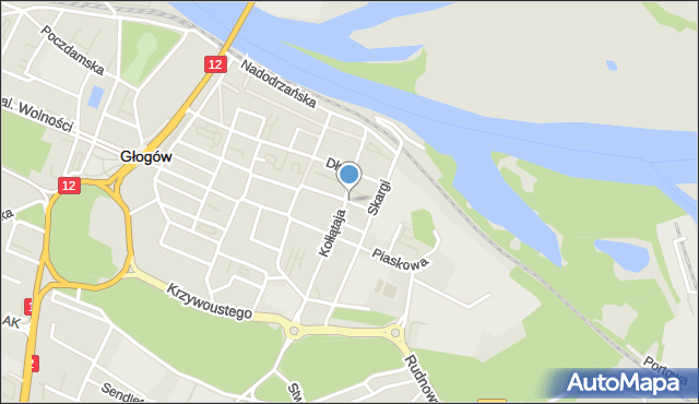 Głogów, Plac Umińskiego Jana Nepomucena, gen., mapa Głogów
