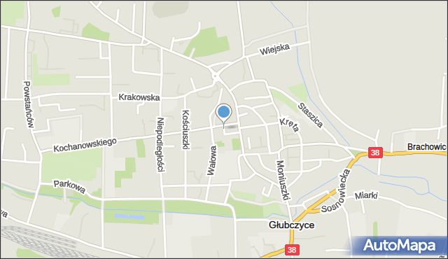 Głubczyce, Plac Szkolny, mapa Głubczyce