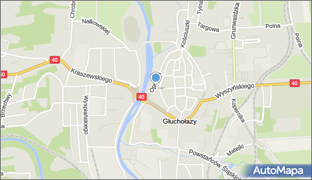 Głuchołazy, Plac Solidarności, mapa Głuchołazy