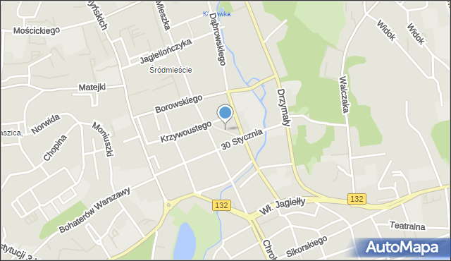 Gorzów Wielkopolski, Plac Nieznanego Żołnierza, mapa Gorzów Wielkopolski