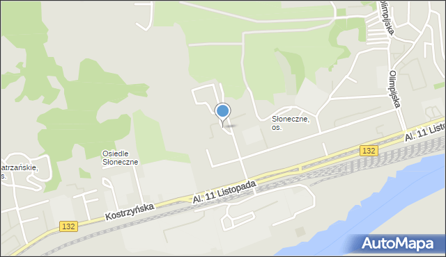 Gorzów Wielkopolski, Plac Słoneczny, mapa Gorzów Wielkopolski