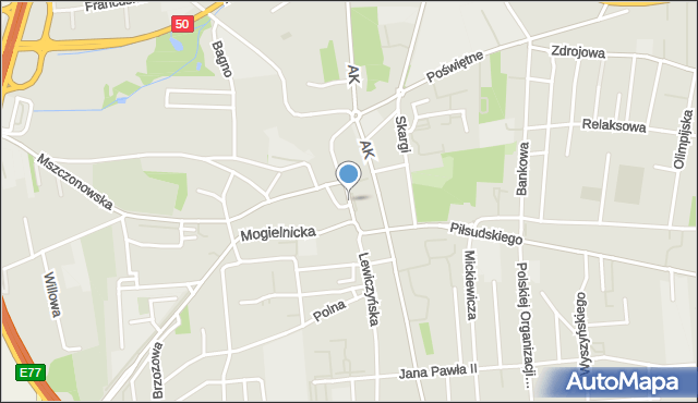 Grójec, Plac Wolności, mapa Grójec