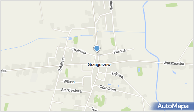 Grzegorzew, Plac Kościelny, mapa Grzegorzew