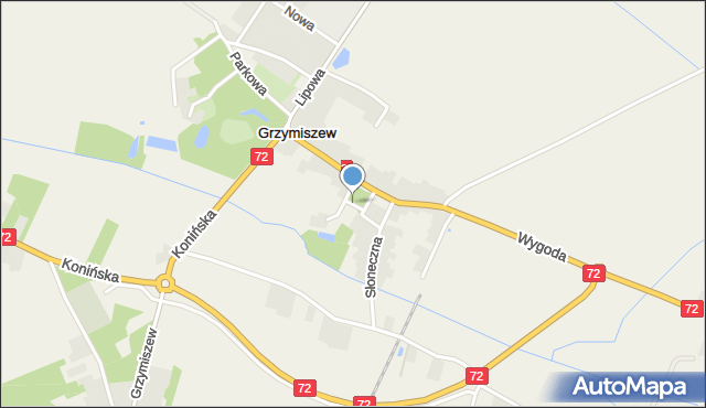 Grzymiszew, Plac Wolności, mapa Grzymiszew