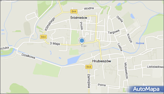 Hrubieszów, Plac Stefana du Chateau, prof., mapa Hrubieszów