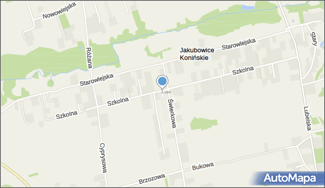 Jakubowice Konińskie, Plac Konińskiego Jakuba, mapa Jakubowice Konińskie