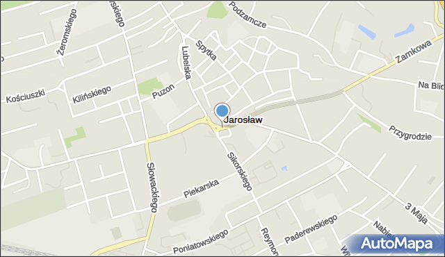 Jarosław, Plac Mickiewicza Adama, mapa Jarosławia
