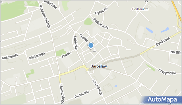 Jarosław, Plac św. Michała, mapa Jarosławia